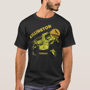 Killington Vermont  Distressed Retro Skiing  T-Shirt