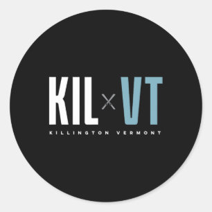 Killington Vermont Graphic Ski  Classic Round Sticker