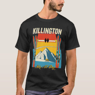 Killington Vermont Ski All Day - Retro Vintage Sty T-Shirt