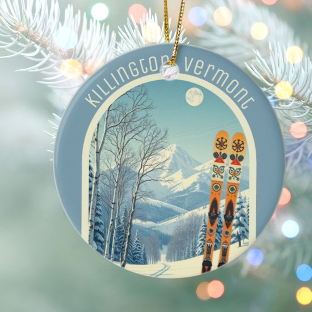 Killington Vermont ski souvenir  Ceramic Ornament (Creator Uploaded)