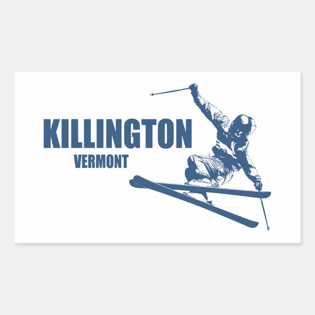 Killington Vermont Skier Sticker (Front)