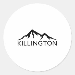 Killington Vermont Skiing Snowboard Classic Round Sticker