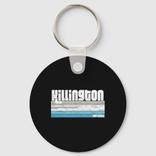 Killington Vermont Vt Retro Vacation Skiing Snowbo Keychain