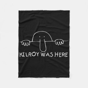 Kilroy Was Here Shirt - Perfect Veteran Wwii Vinta Fleece Blanket