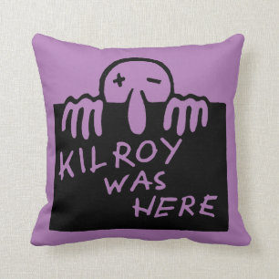 Kilroy Was Here Throw Pillow