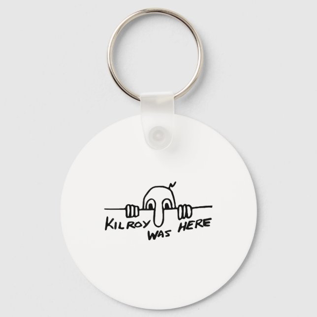 Kilroy Was Here - World War Ii, Ww2, Historical, G Keychain (Front)