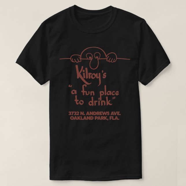 Kilroys Bar Retro Defunct Florida Tourist Souvenir T-Shirt (Design Front)