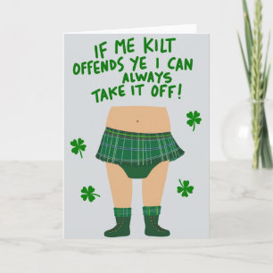 Kilt Humor Fun Time Card