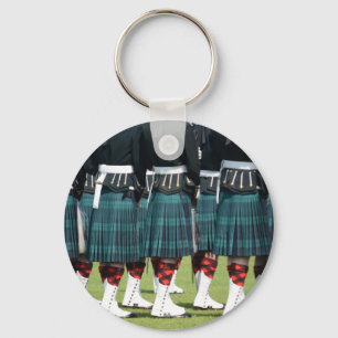 Kilted Men in Edinburgh, Scotland Keychain