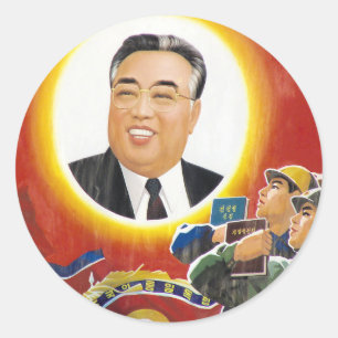 Kim Il Sung Classic Round Sticker