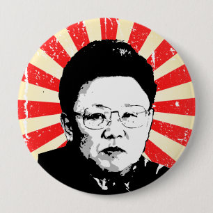 Kim Jong Il 4 Inch Round Button