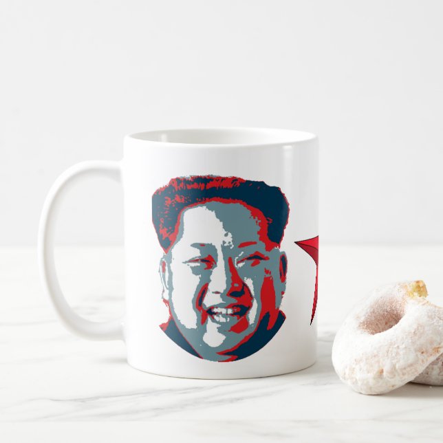 Kim Jong-un North Korea Coffee Mug (With Donut)