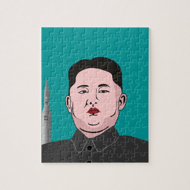 Kim Jong-un & nuclear missile Jigsaw Puzzle (Vertical)