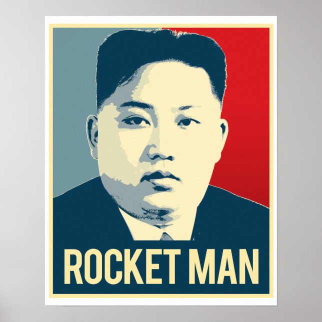 Kim Jong Un - Rocket Man - Poster Propagande - (Devant)