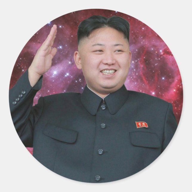 KIM JONG Un SpACEFORCE Classic Round Sticker (Front)