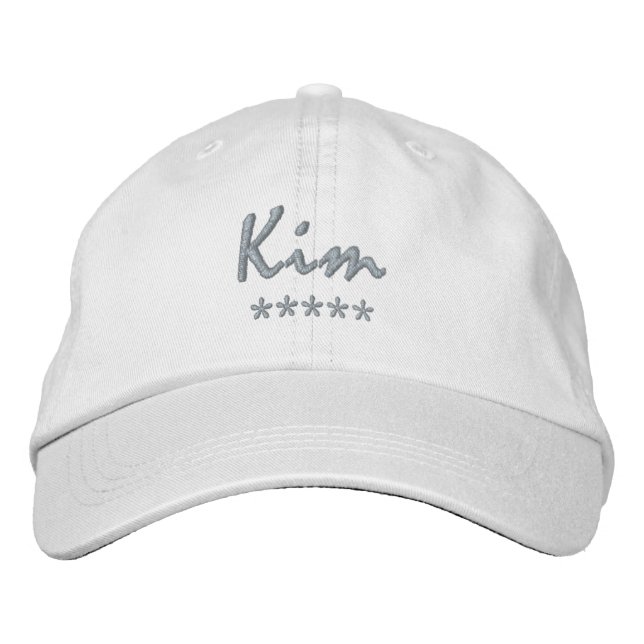 Kim Name Embroidered Hat (Front)