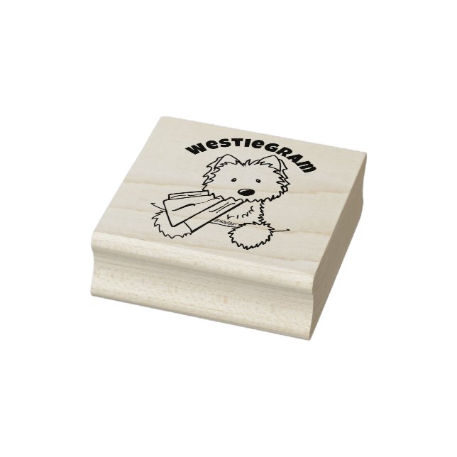 ©️ Kim Niles KiniArt Westie Rubber Stamp (Stamp)
