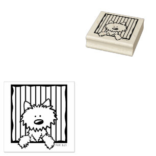 ©️Kim Niles KiniArt Westie Rubber Stamp