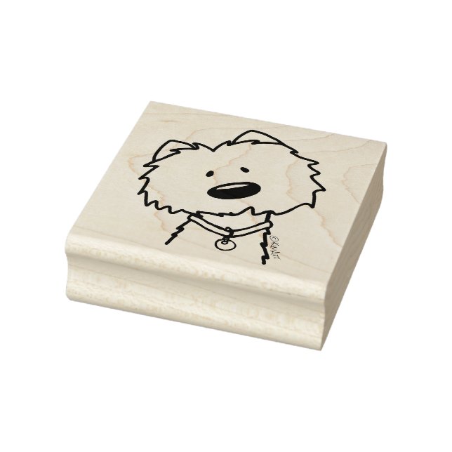 ©️Kim Niles, KiniArt Westie Rubber Stamp (Stamp)