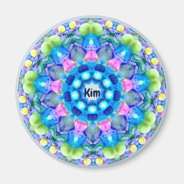 KIM ~ Personalized Easter Pattern Fractal ~ Magnet (Front)