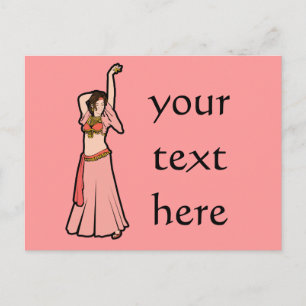 Kim Pink Belly Dancer Postcard