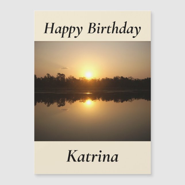 Kimberley Sunset Magnetic Birthday Card (Front)
