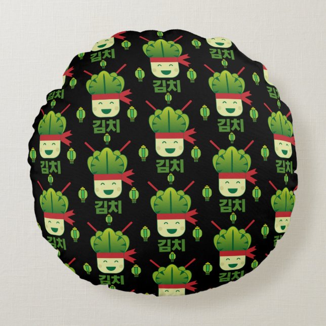 Kimchi Asian Food   Round Pillow (Front)