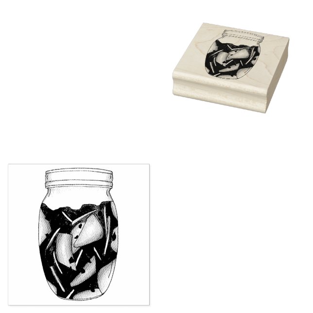 Kimchi Fermented Cabbage Korean Food Cuisine Rubber Stamp (Stamped)