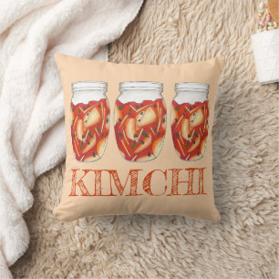 Kimchi Fermented Cabbage Korean Food Cuisine Throw Pillow