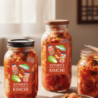 Kimchi Ingredients Watercolor HOMEMADE Custom