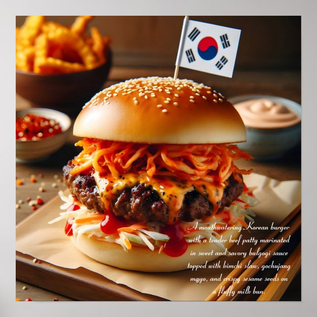 Kimchi Kick Burger Poster (Front)