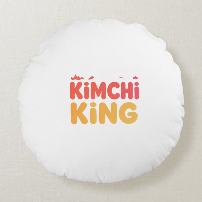 Kimchi King  Round Pillow (Front)