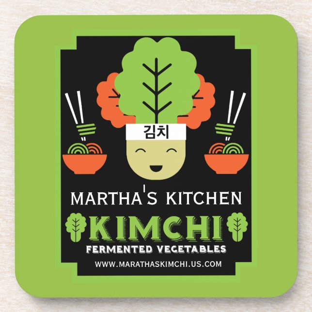 Kimchi Kitchen Home Made Food Coaster (Front)
