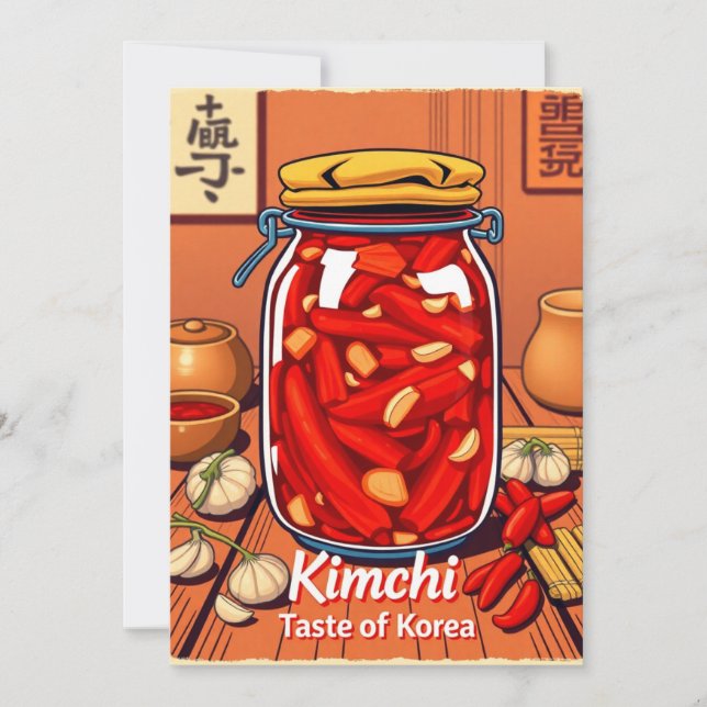 Kimchi - taste of korea invitation (Front)