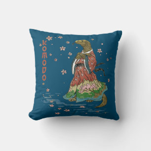 Kimono Dragon Throw Pillow