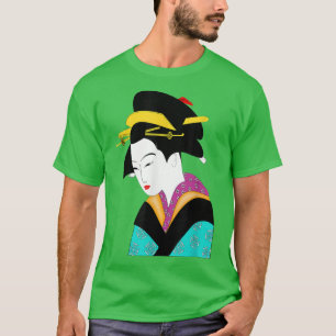 Kimono Geisha Woman Asian Japanese Wave Vintage Sa T-Shirt