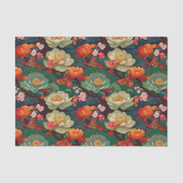 Kimono inspired japanese pattern tissue Paper (Front)