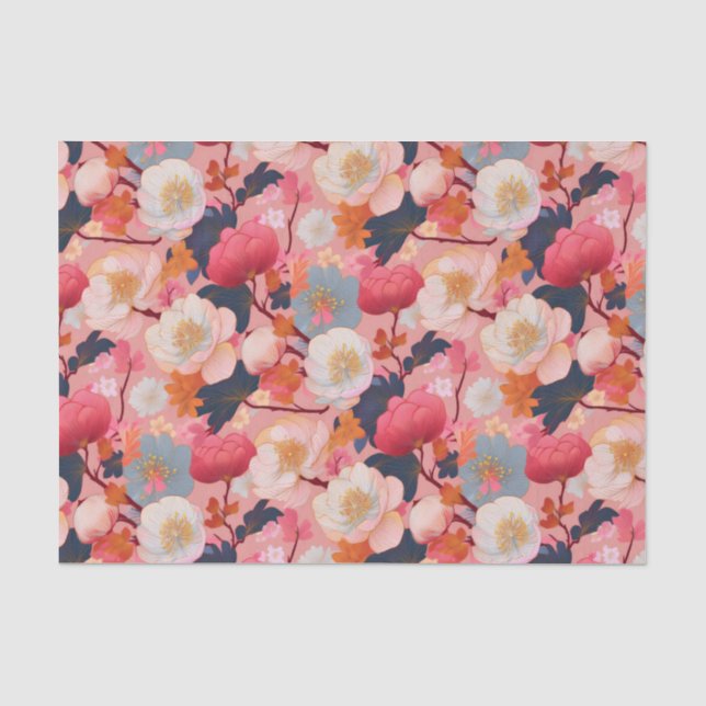 Kimono inspired japanese pattern tissue Paper (Front)