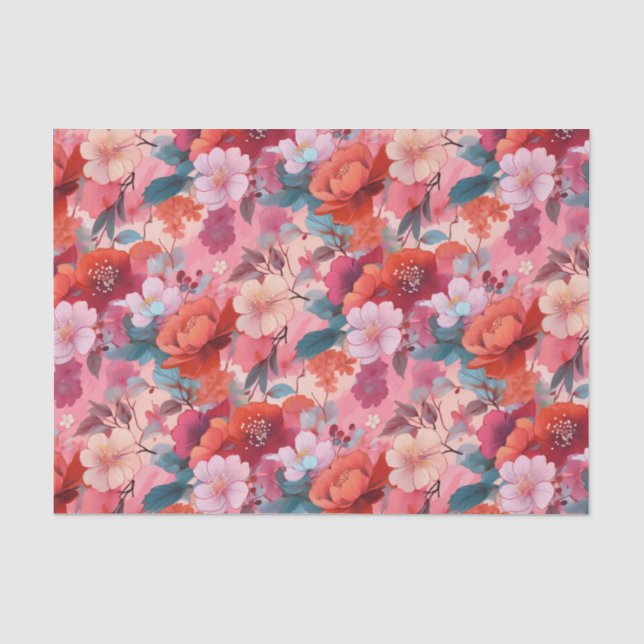 Kimono inspired japanese pattern tissue Paper (Front)