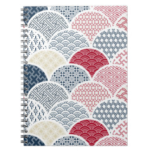 Kimono Line Art: Traditional Geometric Pattern Notebook