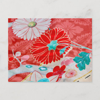 Kimono pattern postcard
