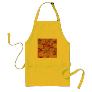 Kimono Pink Floral Art Fabric Painting Standard Apron