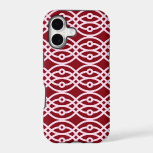 Kimono print, burgundy and pink