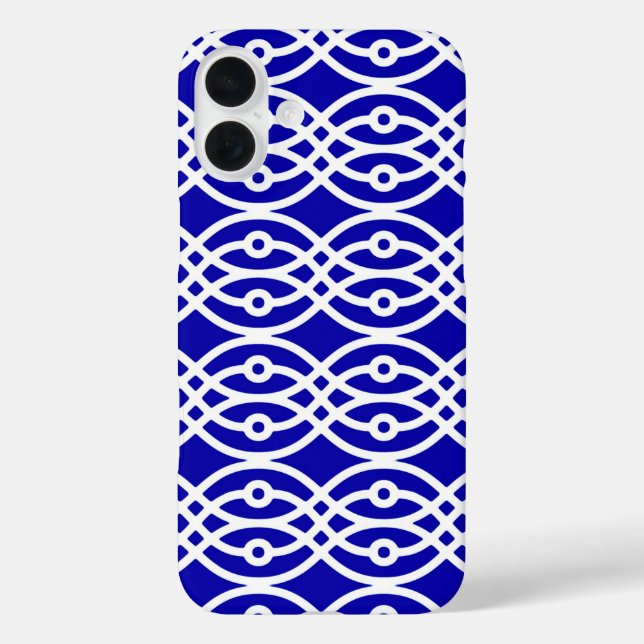 Kimono print, cobalt blue and white Case-Mate iPhone case (Back)