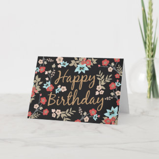 Kimono Print Happy Birthday Card