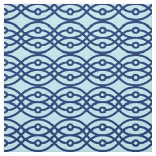 Kimono print, navy and light blue fabric