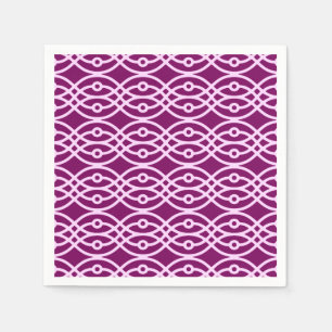 Kimono print, plum and pink napkin