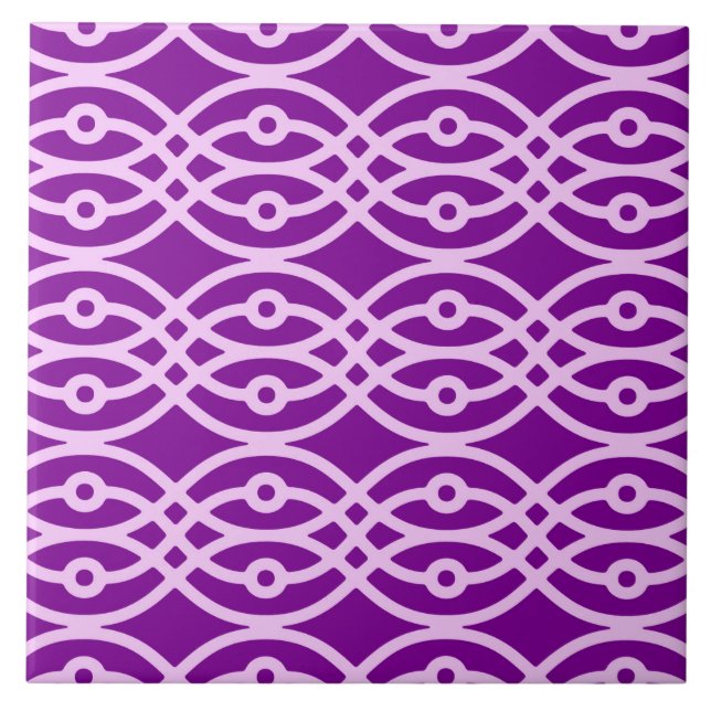 Kimono print, purple and lavender tile (Front)