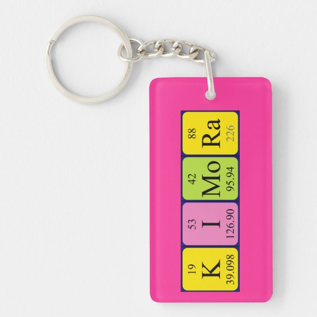 Kimora periodic table name keyring (Front)