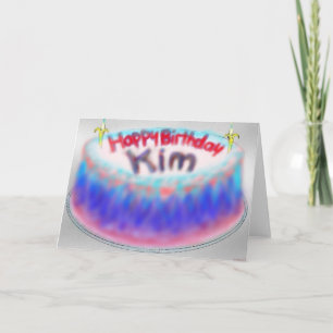 Kim's Birthday Cake Card